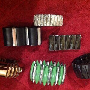 Lot of 1 Metal Expansion & 5 Wide Stretch Vintage  Bracelets **READ LISTING**